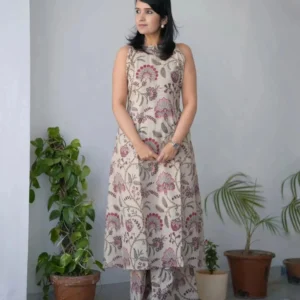 Indiaura Women Viscose Rayon Kurta Palazzo Set
